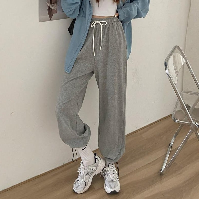 [Korean Style] Pan 2 Colors Drawstring Sweatpants
