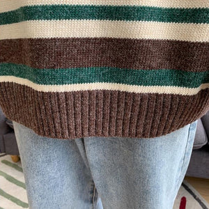 [Korean Style] 3 Color Stripe Cashmere Turtlenecks