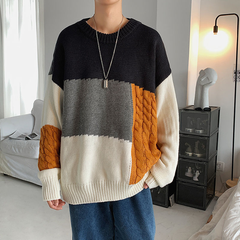 [Korean Style] Patchwork Crocheted Sweaters