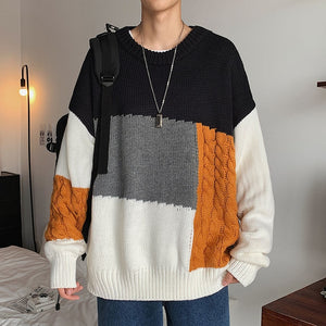[Korean Style] Patchwork Crocheted Sweaters