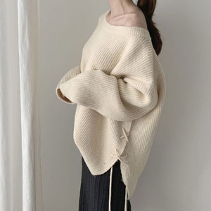 [Korean Style] Sook Drawstring Loose Fit Sweater Pencil Skirt 2 pc Set