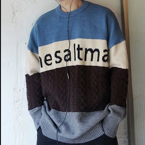 [Korean Style] Crocheted Wool Pullover Sweater