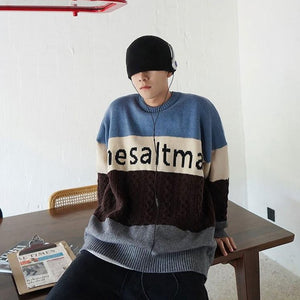 [Korean Style] Crocheted Wool Pullover Sweater