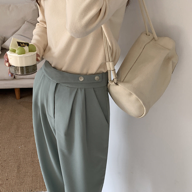 [Korean Style] Betz Pleated Full Length Trousers