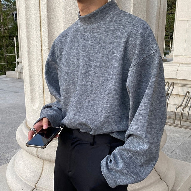 [Korean Style] Divo Cotton Oversized Turtleneck Sweatshirts