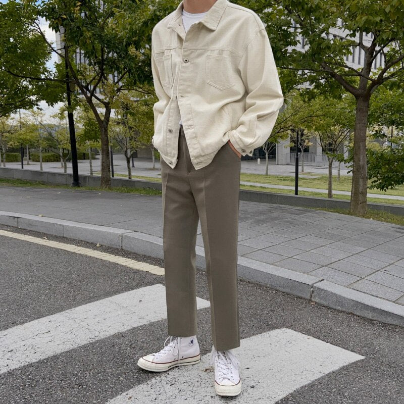 [Korean Style] 2 Colors Todd Straight Pants