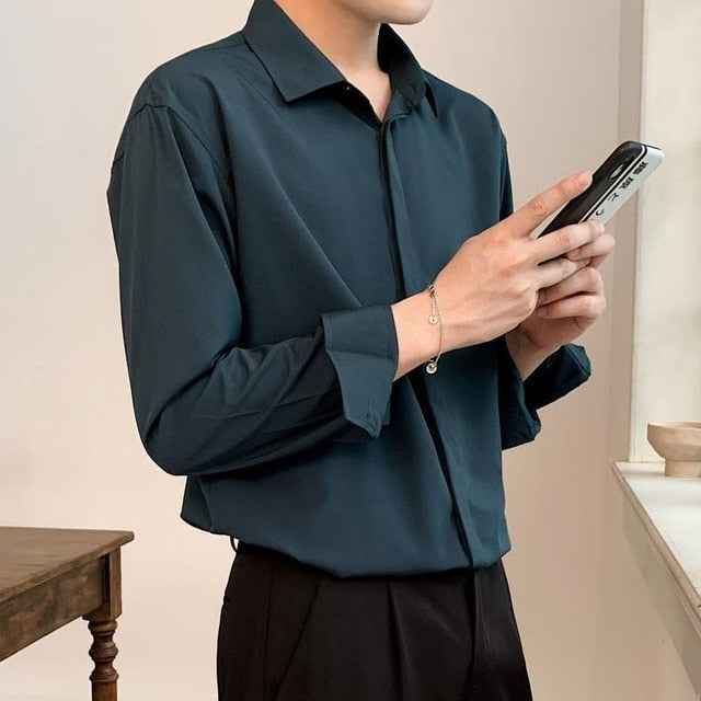 [Korean Style] 3 Colors Viscose Shirts