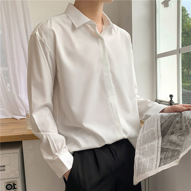 [Korean Style] 3 Colors Viscose Shirts