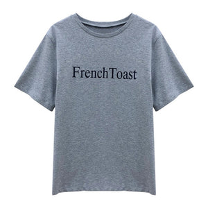[Korean Style] French Toast Printing Graphic Cotton T-shirt