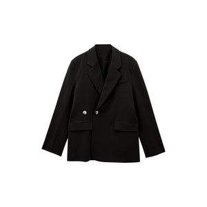 [Korean Style] High Quality Loose Fit Solid Color Blazer w/ 2 Back Slits