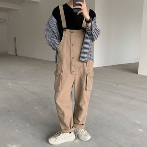 [Korean Style] Pettes Cargo Casual Overall Pants