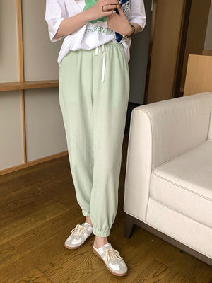 [Korean Style] Candy Color Summer Drawstring Sweatpants