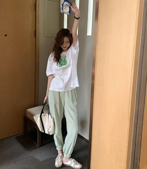 [Korean Style] Candy Color Summer Drawstring Sweatpants