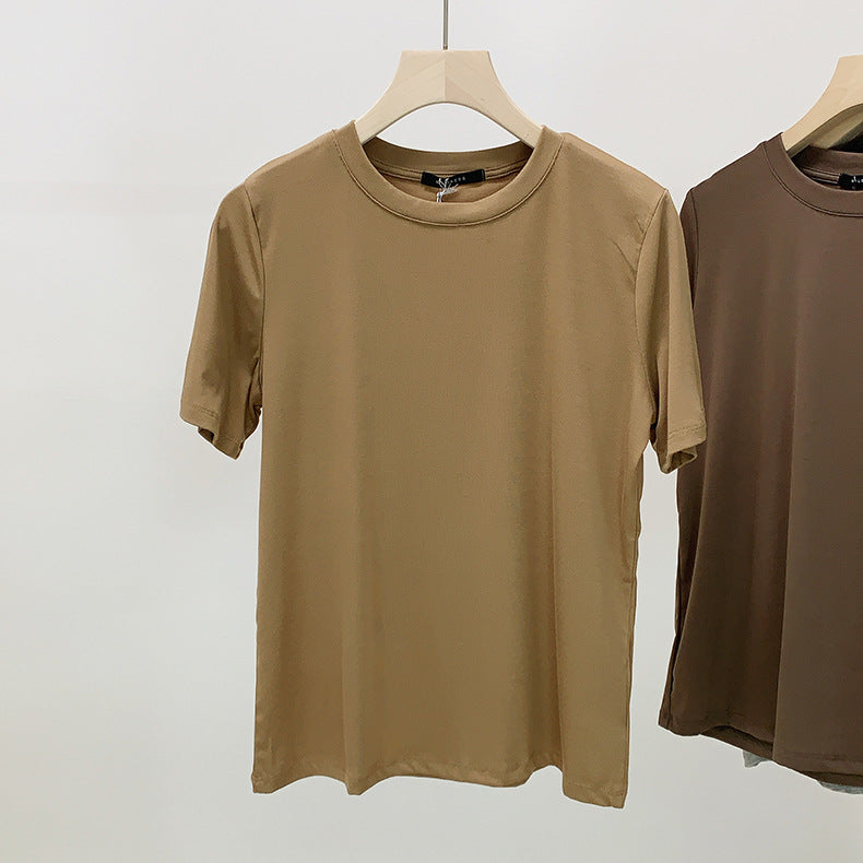 [Korean Style] 9 Colors Basic Solid Short Sleeve Cotton Tee