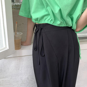 Korean Style] Solid Color Pleated Trousers Dress-up Pants – Ordicle