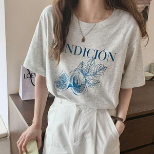 [Korean Style] Bendicion Graphic Short Sleeve Cotton Tee