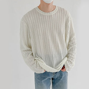 [Korean Style] Twisted Long-Sleeved T-Shirts