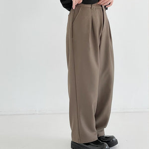 [Korean Style] 2 Colors Wide Straight Trousers