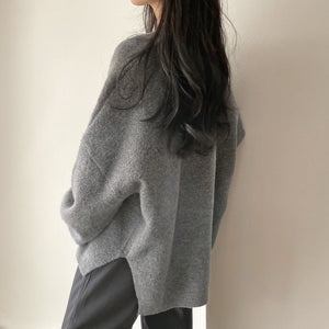 [Korean Style] Oversized Solid Color Chunky Sweater