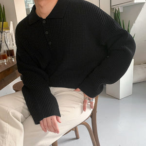 [Korean Style] Button Pullover Sweaters