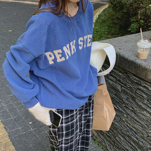 [Korean Style]3 Color Cozy Loose Fit Fleece Sweatshirt w/ Brushed Lining
