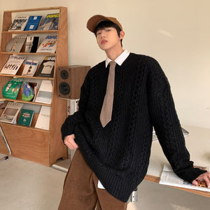 [Korean Style] 4 Colors Wool Oversized Knitted Sweater