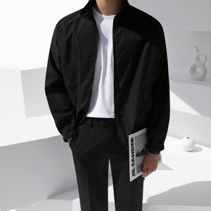 Korean Style] Black Minimal Zip Shirt Jacket – Ordicle