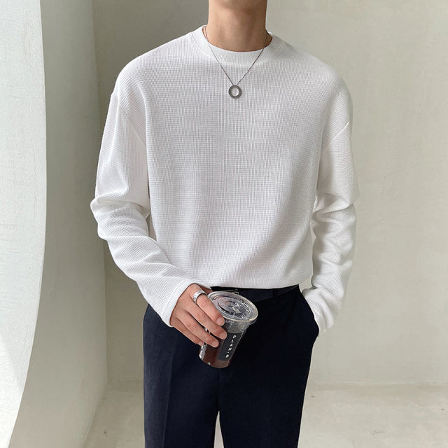 [Korean Style] 4 Colors Casual Long-Sleeved T-Shirts