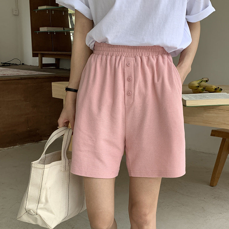 [Korean Style] 4 Colors Cinched Waist Sweat Shorts