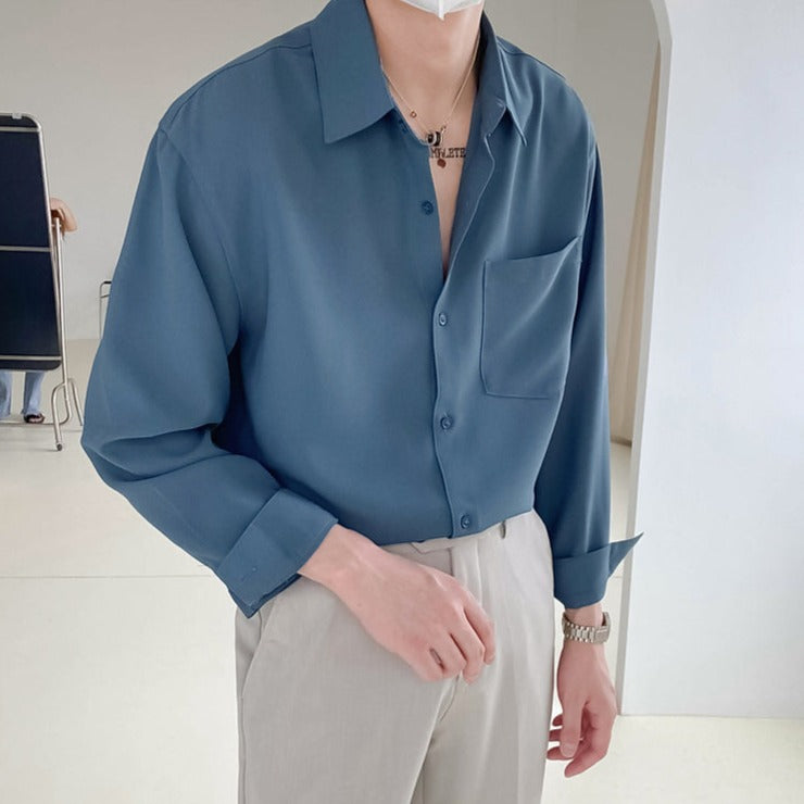 [Korean Style] 4 Colors Cashmere Long-Sleeved Shirts