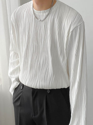 [Korean Style] Black/White Long Sleeve Pullover Sweatshirts