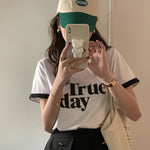 [Korean Style] True Day Retro Graphic Tee