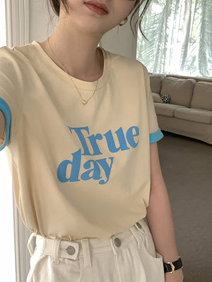[Korean Style] True Day Retro Graphic Tee