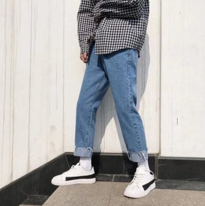 [Korean Style] Light Blue Straight Denim Jeans