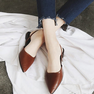 [Korean Style] Slingback Flats with Pointy Toe