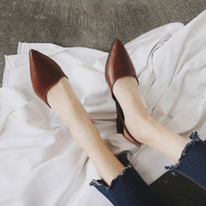 [Korean Style] Slingback Flats with Pointy Toe