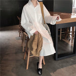 [Korean Style] Minimalist Full Length Shirt Dress