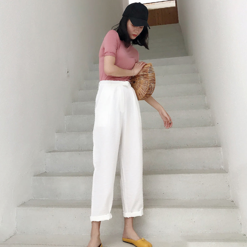 [Korean Style] Minimalist Women Harlem Trouser