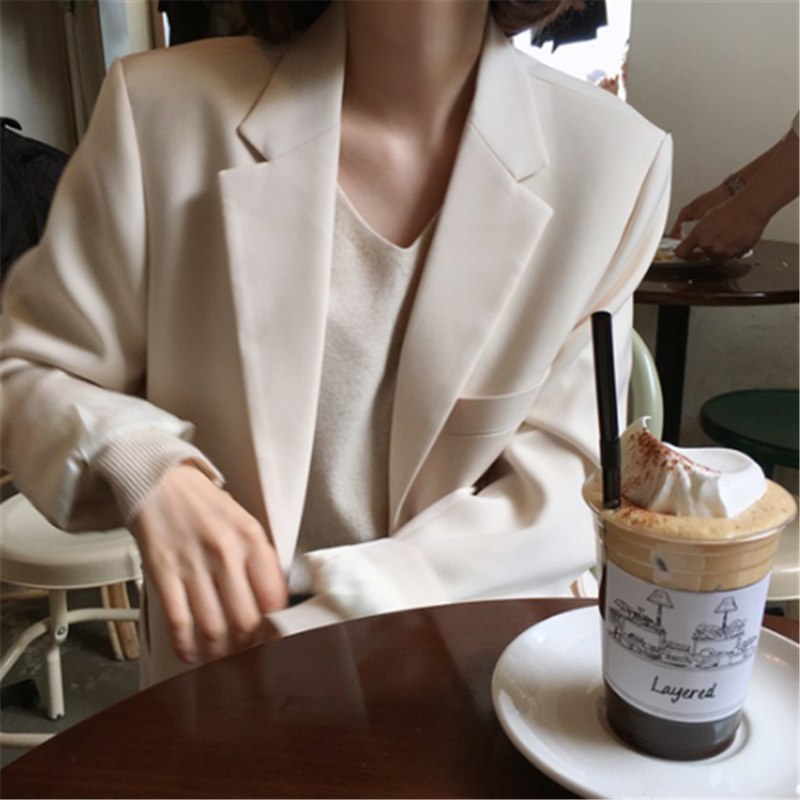 [Korean Style] Single Breasted Casual Blazer