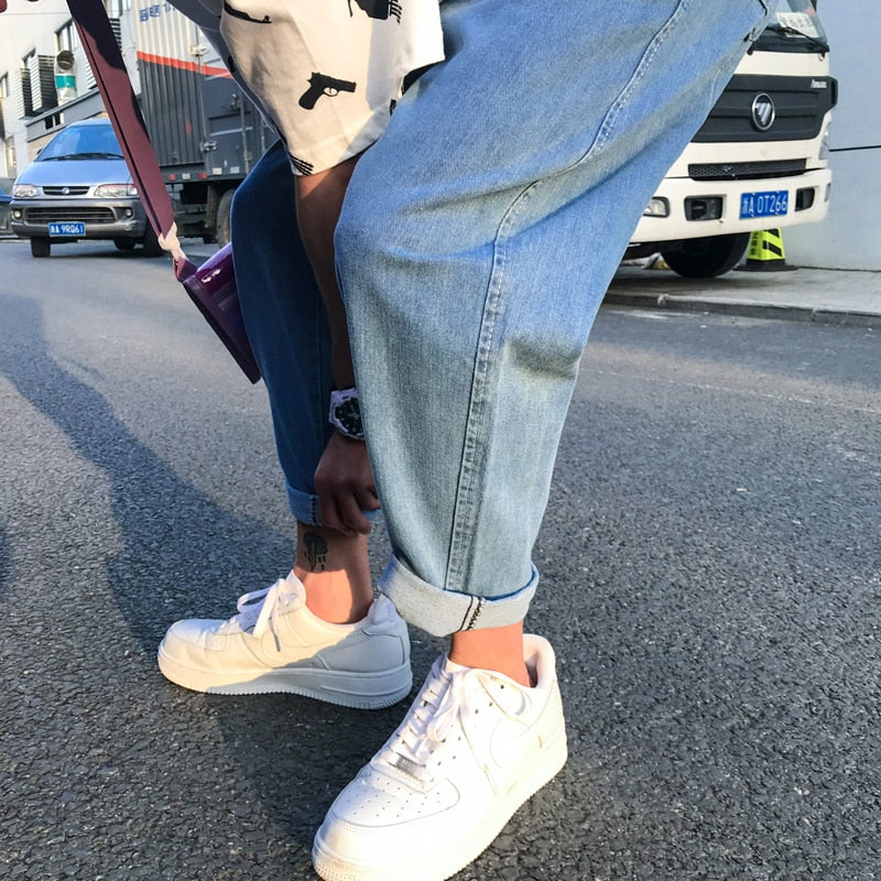 [Korean Style] Washing Ankle-length Denim Jeans