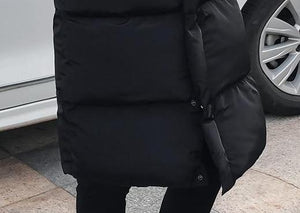 [Korean Style] Slim Fit Long Parka Down Jacket