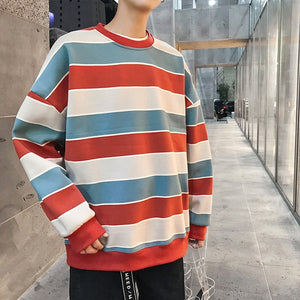 [Korean Style] Tory Striped Sweatshirt