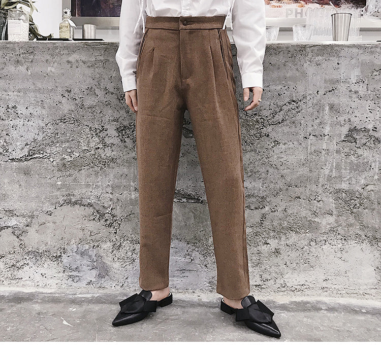 [Korean Style] Ankle-Length Dress Pants