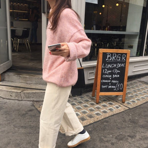 [Korean Style] Mixed Color Knitted Sweater