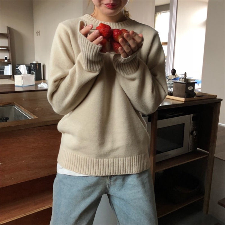 [Korean Style] Icecream Color Round Neck Sweater