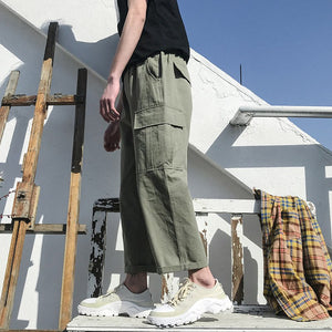 [Korean Style] Shawn Cotton Cargo Wash Pants