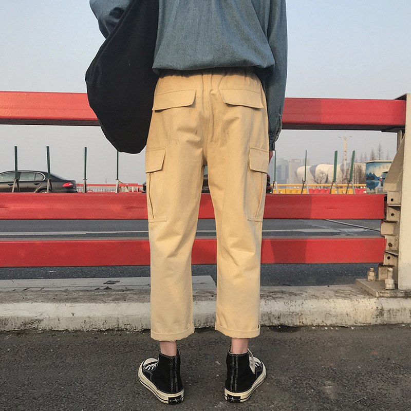 [Korean Style] Shawn Cotton Cargo Wash Pants