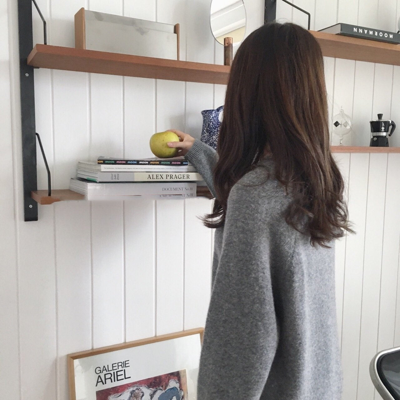 [Korean Style] Round Neck Ankle Length Knit Dress