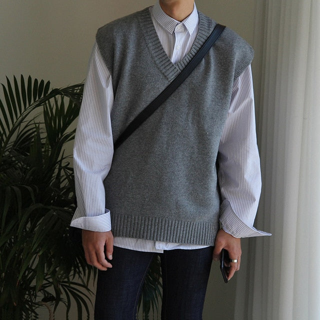 [Korean Style] Cashmere Woolen Sleeveless