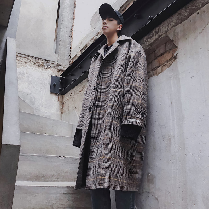 [Korean Style] Oversize Trench Homme Coat